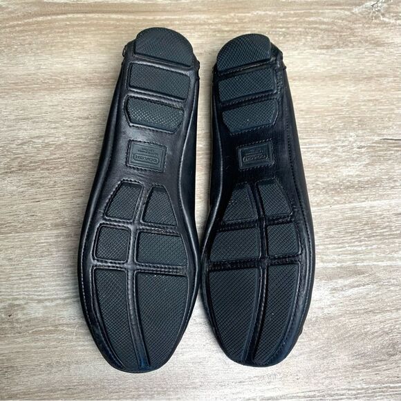 Coach Vinette Black Leather Ballet Flats - Picture 7 of 8